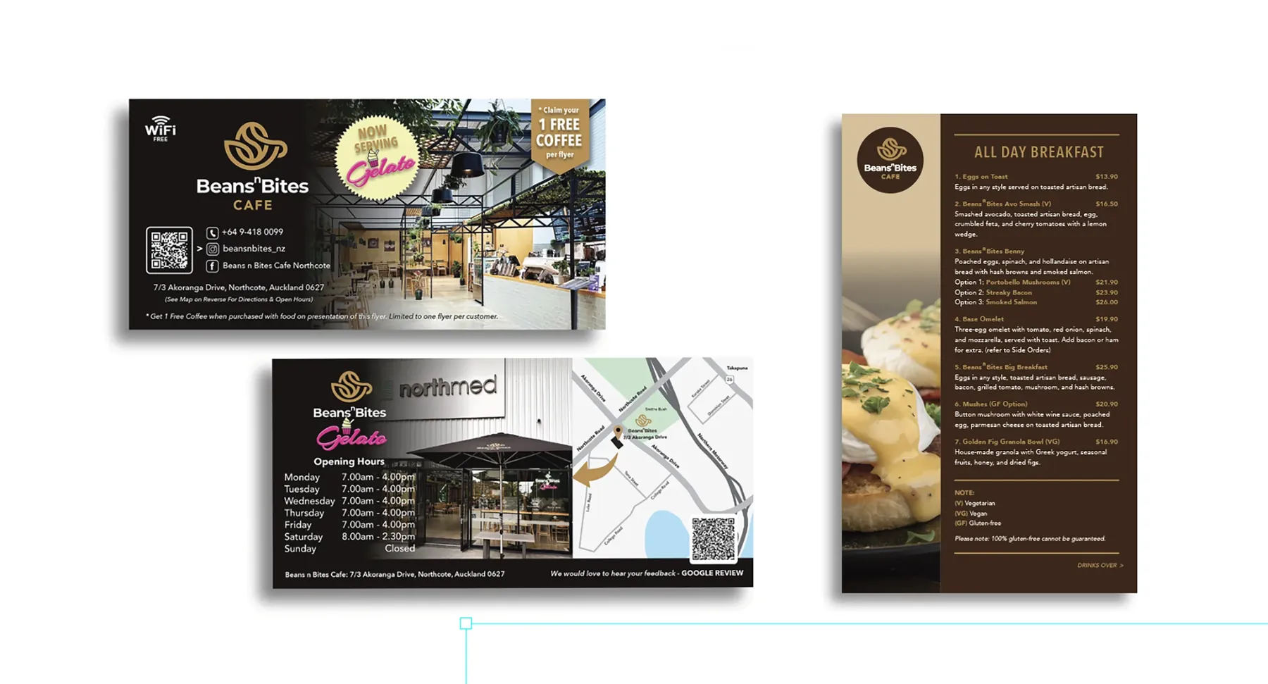 Beans n’ Bites DL flyer and menu