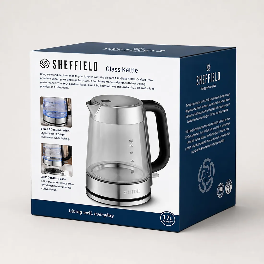 Sheffield glass kettle box, back