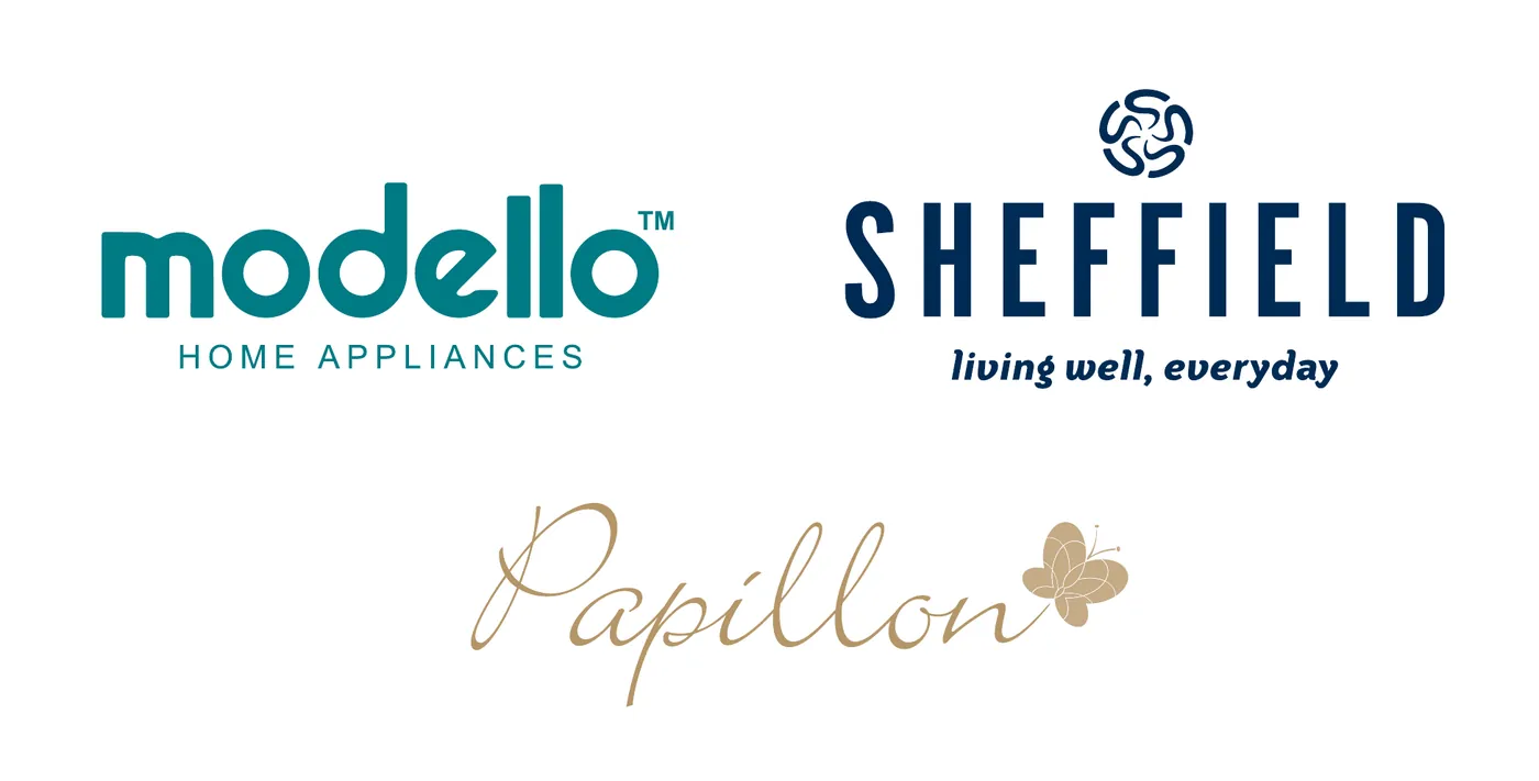 Modello, Sheffield and Papillon logos