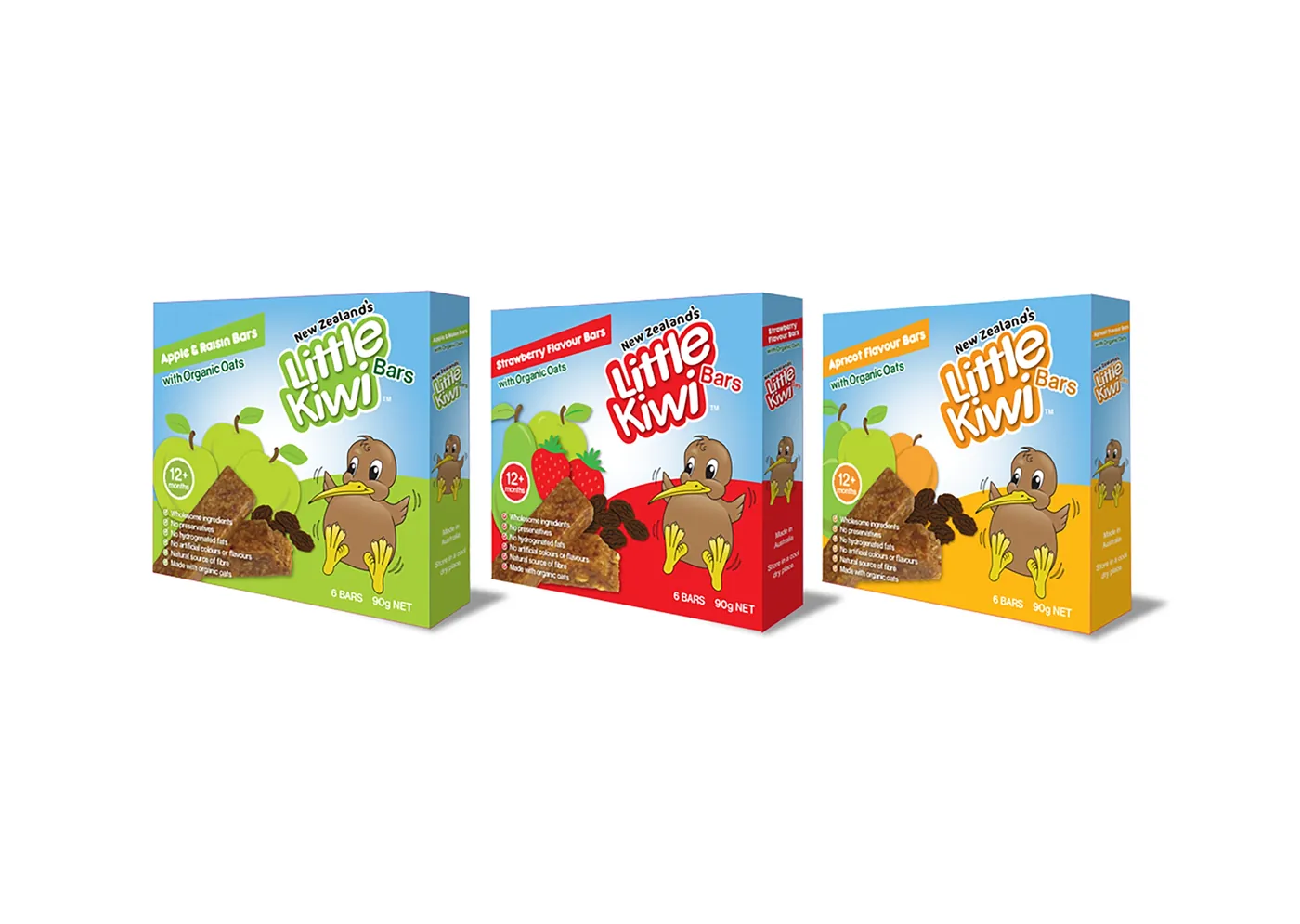 Little Kiwi boxes in three flavours