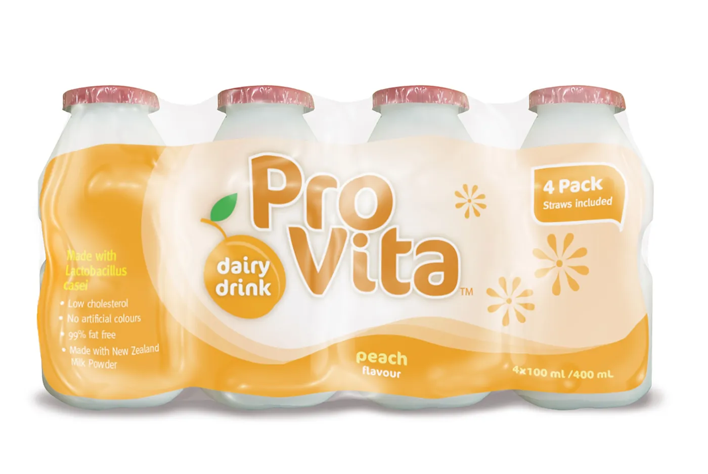ProVita Peach dairy drink four-pack