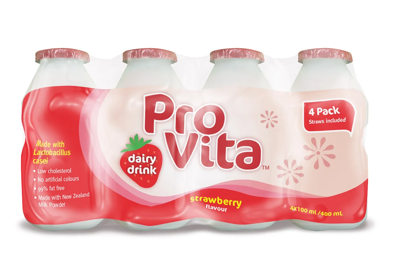 ProVita Strawberry dairy drink four-pack
